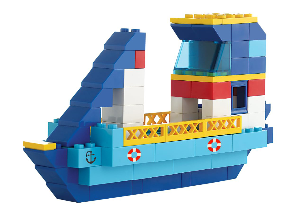 AIKO Build A Boat Building Legos Type Blocks Set – 150 Pieces – 4 in 1 ...