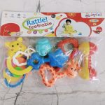 7 Pieces Shake & Grab Rattles and Soothing Teethers for Babies ...