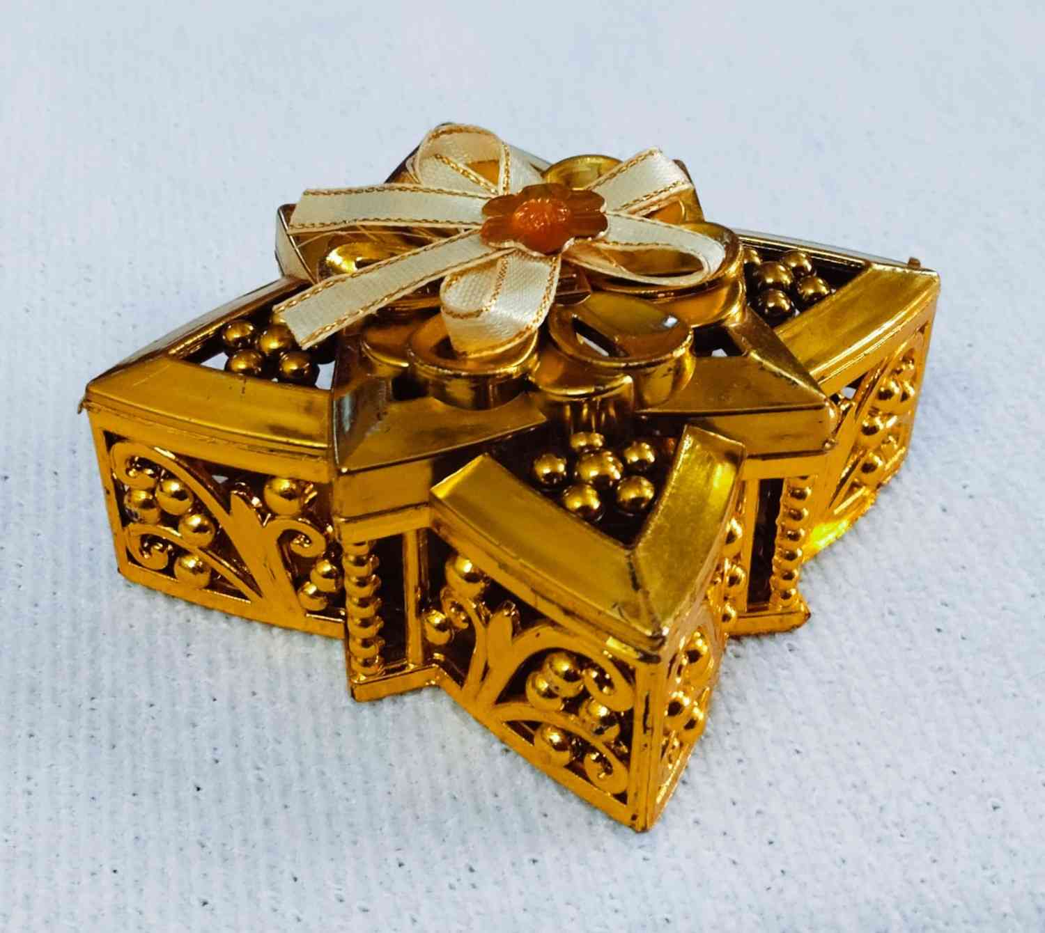 Small Star Shape Decorative Gold Empty Box for Return Gift, Jewellery ...
